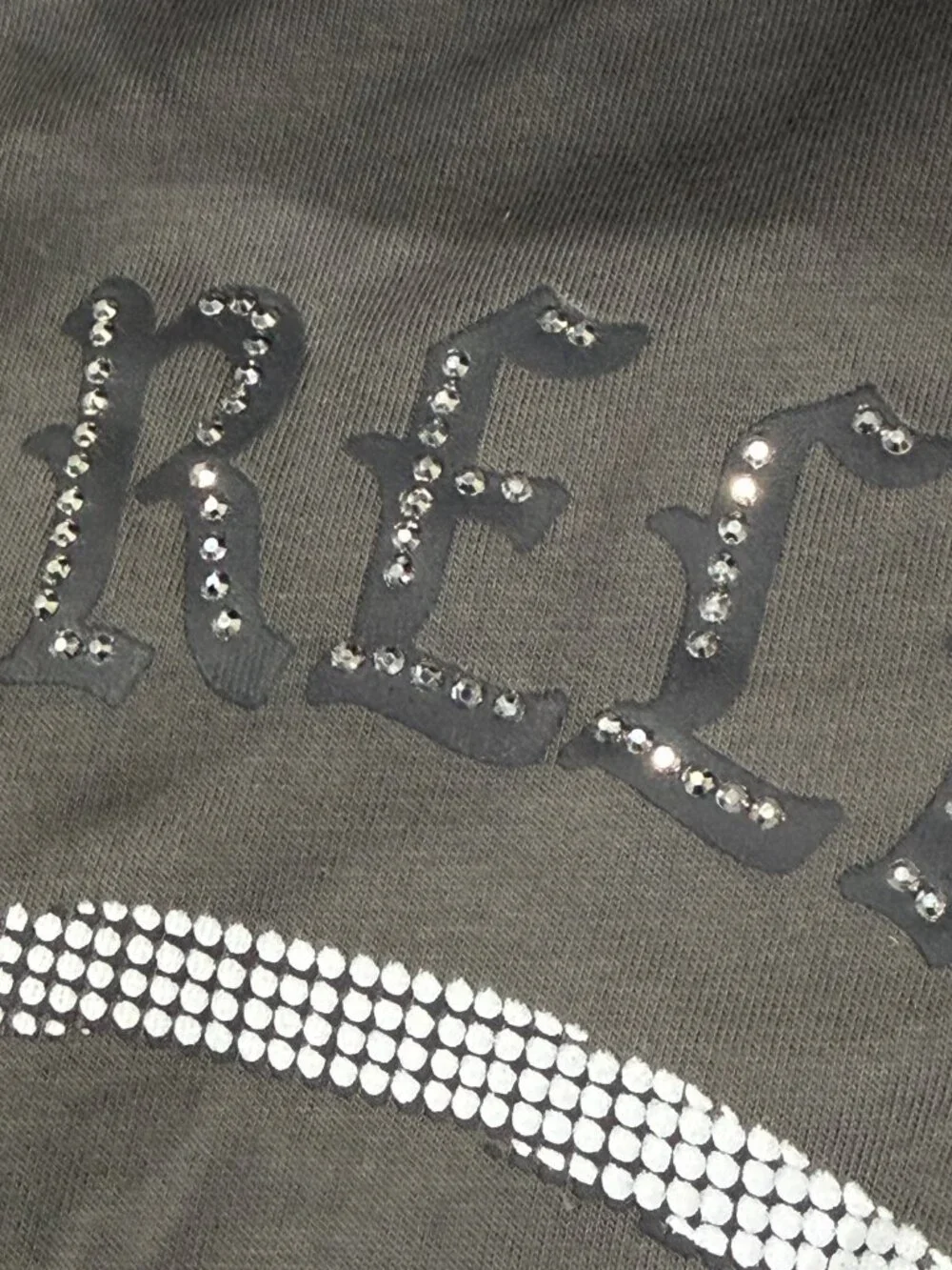 True Religion Studded Buddha Tee T-Shirt Men's Medium M Charcoal Gray Cotton NWT